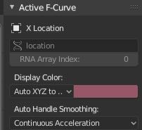 fenêtre d'édition :graph editor