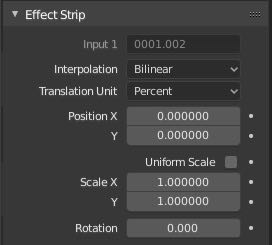 La fenêtre d'édition : video sequence editor