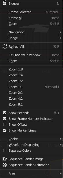 La fenêtre d'édition : video sequence editor