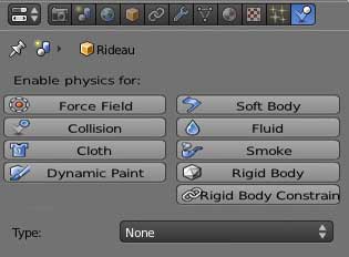 Image pour la formation Blender:les réglages des physics