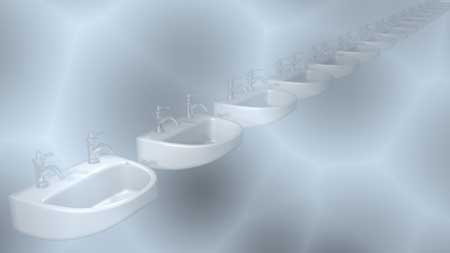 brouillards sur les lavabos