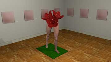 Simulation d'une exposition d'art contemporain