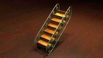 cette escalier lorsqu'il bascule devient un autre escalier mais dans l'autre sens