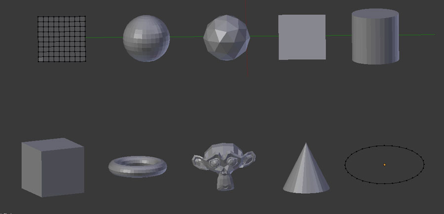 Image pour la formation Blender:les primitives