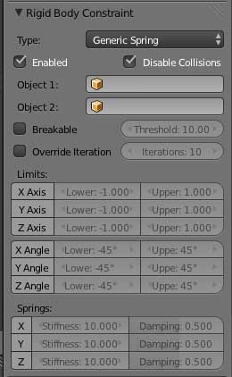 Image pour la formation Blender:les réglages des physics