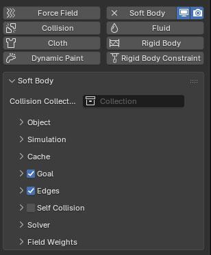 Image pour la formation Blender:les réglages des physics